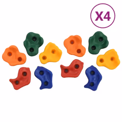 vidaXL 10/20x Climbing Stones Multicolour PE Outdoor Grab Rocks Holding Stones - 40
