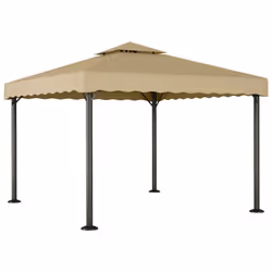 vidaXL Gazebo Taupe 3x3 m Aluminium and Steel Garden Outdoor Party Marquee