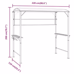 vidaXL Gazebo with Roof Marquee Party Tent Shelter Pavilion Anthracite/Cream - cream - Additional view 6