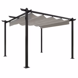 vidaXL Garden Gazebo with Retractable Roof Tent Multi Colours 3x3 m/4x3 m - cream