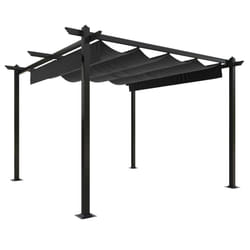 vidaXL Garden Gazebo with Retractable Roof Tent Multi Colours 3x3 m/4x3 m - anthracite