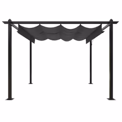 vidaXL Garden Gazebo with Retractable Roof Tent Multi Colours 3x3 m/4x3 m - anthracite - Additional view 4