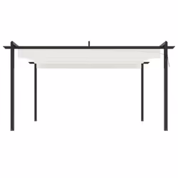 vidaXL Garden Gazebo with Retractable Roof Tent Multi Colours 3x3 m/4x3 m - cream