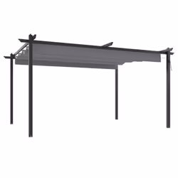 vidaXL Garden Gazebo with Retractable Roof Tent Multi Colours 3x3 m/4x3 m - anthracite