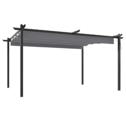 vidaXL Garden Gazebo with Retractable Roof Tent Multi Colours 3x3 m/4x3 m - anthracite
