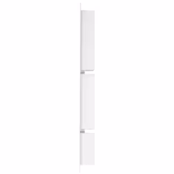 vidaXL Shower Niche with 3 Compartments High Gloss White Bathroom Shampoo Shelf
