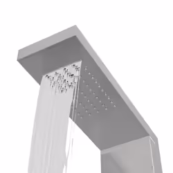 vidaXL Shower Panel System Stainless Steel Square Multi Colours 114/130 cm - silver, 15 x 47 x 114 cm - Additional view 5