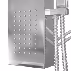 vidaXL Shower Panel System Stainless Steel Square Multi Colours 114/130 cm - silver, 15 x 47 x 114 cm - Additional view 7
