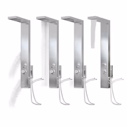 vidaXL Shower Panel System Stainless Steel Square Multi Colours 114/130 cm - silver, 15 x 47 x 114 cm - Additional view 8