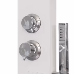 vidaXL Shower Panel System Stainless Steel Square Multi Colours 114/130 cm - white, 15 x 47 x 114 cm - Additional view 5