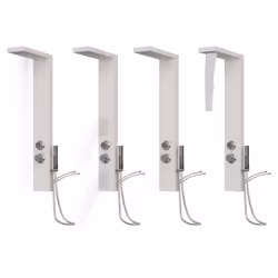 vidaXL Shower Panel System Stainless Steel Square Multi Colours 114/130 cm - white, 15 x 47 x 114 cm - Additional view 7