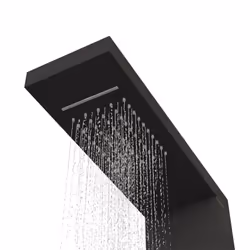 vidaXL Shower Panel System Stainless Steel Square Multi Colours 114/130 cm - black, 15 x 47 x 114 cm - Additional view 4