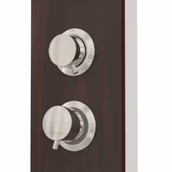 vidaXL Shower Panel System Glass Brown Rain Mixer Shower Faucet Set Bath Jet - Additional view 6