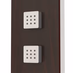 vidaXL Shower Panel System Glass Brown Rain Mixer Shower Faucet Set Bath Jet - Additional view 7