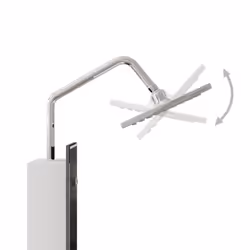 vidaXL Shower Panel Unit Glass 18x45.5 cm Black Rain Mixer Shower Bath Jet - Additional view 7