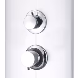 vidaXL Shower Panel Unit Silver Rain Mixer Shower Tower Faucet Set Bath Jet - Additional view 6