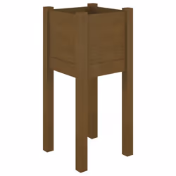 vidaXL 1/2x Solid Pinewood Garden Planter Patio Flower Box Pot Multi Colours - honey brown, 1 - Additional view 7