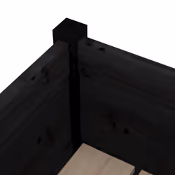 vidaXL 1/2x Solid Pinewood Garden Planter Patio Flower Box Pot Multi Colours - black, 1 - Additional view 4