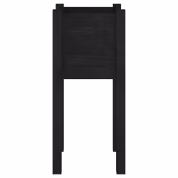 vidaXL 1/2x Solid Pinewood Garden Planter Patio Flower Box Pot Multi Colours - black, 2 - Additional view 4