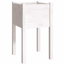 vidaXL 1/2x Solid Pinewood Garden Planter Flower Box Planter Pot Brown/White - white, 1 - Additional view 7