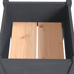 vidaXL 1/2x Solid Pinewood Garden Planter Flower Box Planter Pot Brown/White - grey, 1 - Additional view 4