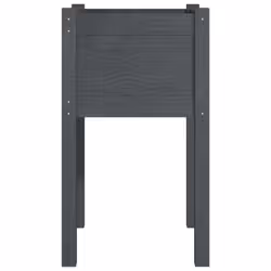 vidaXL 1/2x Solid Pinewood Garden Planter Flower Box Planter Pot Brown/White - grey, 2 - Additional view 4