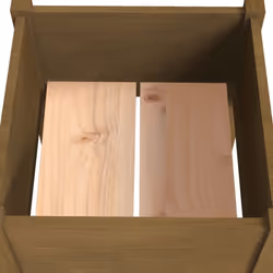 vidaXL 1/2x Solid Pinewood Garden Planter Flower Box Planter Pot Brown/White - honey brown, 1 - Additional view 4