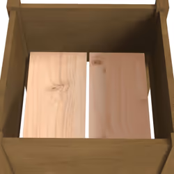 vidaXL 1/2x Solid Pinewood Garden Planter Flower Box Planter Pot Brown/White - honey brown, 2 - Additional view 7