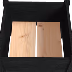 vidaXL 1/2x Solid Pinewood Garden Planter Flower Box Planter Pot Brown/White - black, 1 - Additional view 6