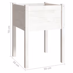 vidaXL 1/2x Solid Pinewood Garden Planter Flower Box Planter Pot Multi Colours - white, 1 - Additional view 5