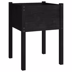 vidaXL 1/2x Solid Pinewood Garden Planter Flower Box Planter Pot Multi Colours - black, 1 - Additional view 7