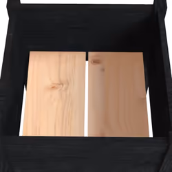 vidaXL 1/2x Solid Pinewood Garden Planter Flower Box Planter Pot Multi Colours - black, 2 - Additional view 5