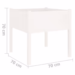 vidaXL 1/2x Solid Pinewood Garden Planter Patio Flower Box Pot Multi Colours - white, 1 - Additional view 3