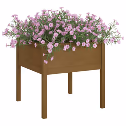 vidaXL 1/2x Solid Pinewood Garden Planter Patio Flower Box Pot Multi Colours - honey brown, 1 - Additional view 2