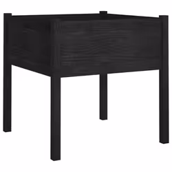 vidaXL 1/2x Solid Pinewood Garden Planter Patio Flower Box Pot Multi Colours - black, 1 - Additional view 7