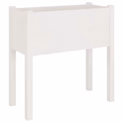 vidaXL 1/2x Solid Pinewood Garden Planter Patio Flower Box Pot Multi Colours - white, 2 - Additional view 4