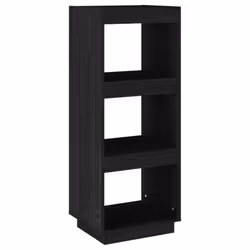 vidaXL Solid Pinewood Book Cabinet/Room Divider Multi Colours Multi Sizes - black, 40 x 35 x 103 cm - Additional view 2