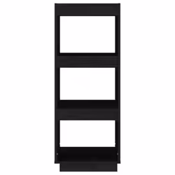 vidaXL Solid Pinewood Book Cabinet/Room Divider Multi Colours Multi Sizes - black, 40 x 35 x 103 cm - Additional view 5