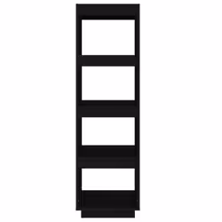 vidaXL Solid Pinewood Book Cabinet/Room Divider Multi Colours Multi Sizes - black, 40 x 35 x 135 cm - Additional view 5