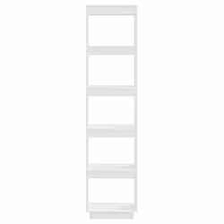 vidaXL Solid Pinewood Book Cabinet/Room Divider Multi Colours Multi Sizes - white, 40 x 35 x 167 cm - Additional view 5