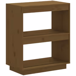 vidaXL Solid Pinewood Book Cabinet/Room Divider Multi Colours Multi Sizes - honey brown, 60 x 35 x 71 cm - Additional view 2