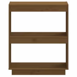 vidaXL Solid Pinewood Book Cabinet/Room Divider Multi Colours Multi Sizes - honey brown, 60 x 35 x 71 cm - Additional view 5