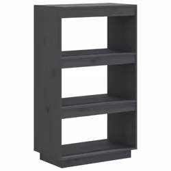 vidaXL Solid Pinewood Book Cabinet/Room Divider Multi Colours Multi Sizes - grey, 60 x 35 x 103 cm - Additional view 2