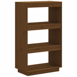 vidaXL Solid Pinewood Book Cabinet/Room Divider Multi Colours Multi Sizes - honey brown, 60 x 35 x 103 cm - Additional view 2