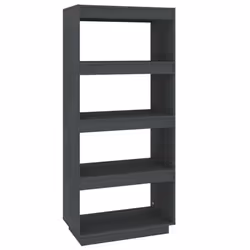 vidaXL Solid Pinewood Book Cabinet/Room Divider Multi Colours Multi Sizes - grey, 60 x 35 x 135 cm - Additional view 2