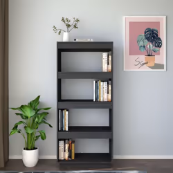 vidaXL Solid Pinewood Book Cabinet/Room Divider Multi Colours Multi Sizes - grey, 60 x 35 x 135 cm - Additional view 3
