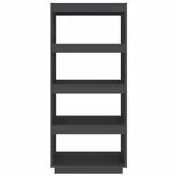 vidaXL Solid Pinewood Book Cabinet/Room Divider Multi Colours Multi Sizes - grey, 60 x 35 x 135 cm - Additional view 5