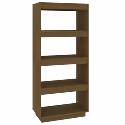 vidaXL Solid Pinewood Book Cabinet/Room Divider Multi Colours Multi Sizes - honey brown, 60 x 35 x 135 cm - Additional view 2