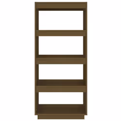 vidaXL Solid Pinewood Book Cabinet/Room Divider Multi Colours Multi Sizes - honey brown, 60 x 35 x 135 cm - Additional view 5