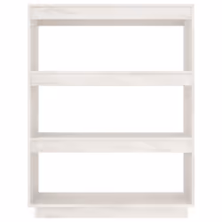vidaXL Solid Pinewood Book Cabinet/Room Divider Multi Colours Multi Sizes - white, 80 x 35 x 103 cm - Additional view 5